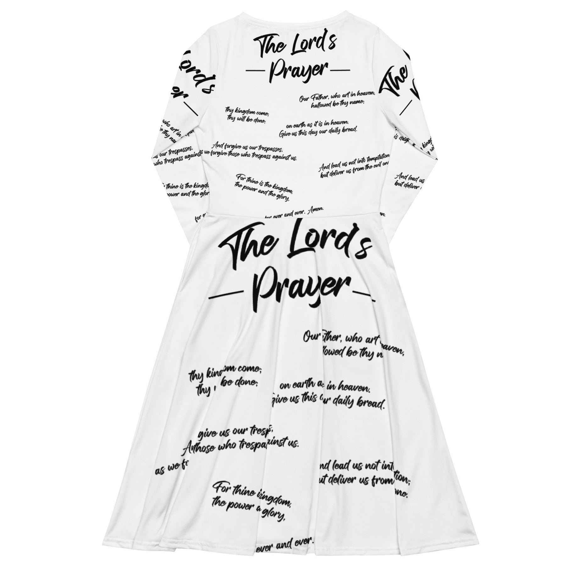 The Lord's Prayer I Premium Long Sleeve Midi Dress