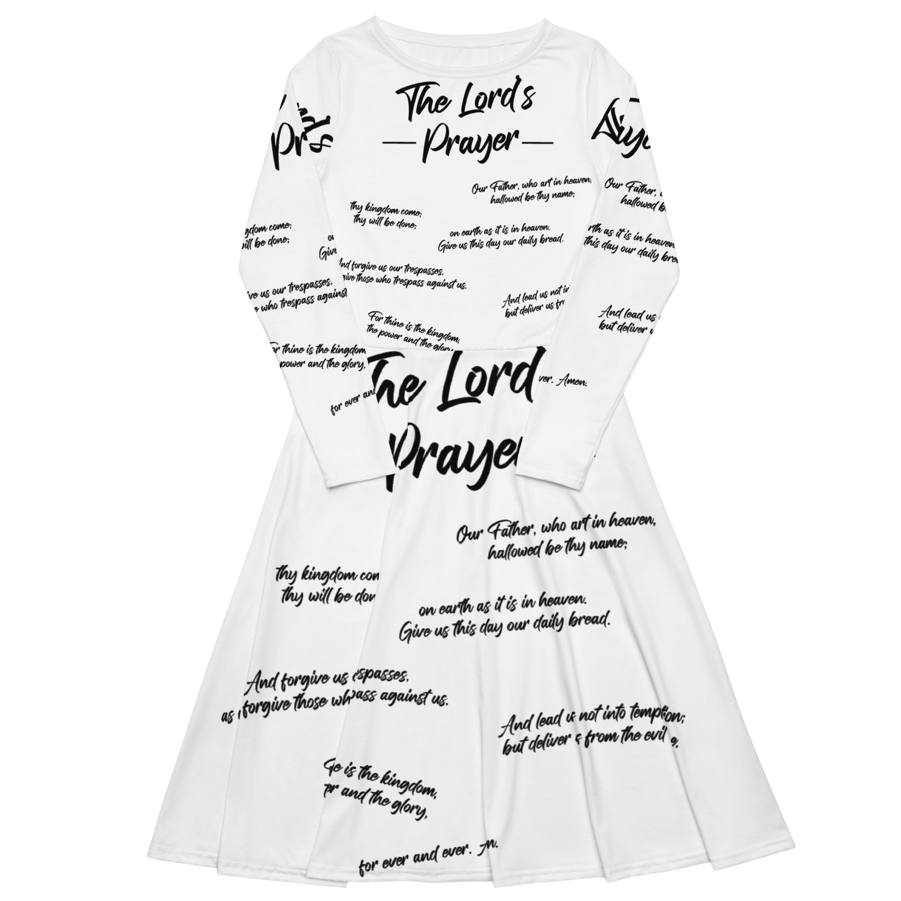 The Lord's Prayer I Premium Long Sleeve Midi Dress