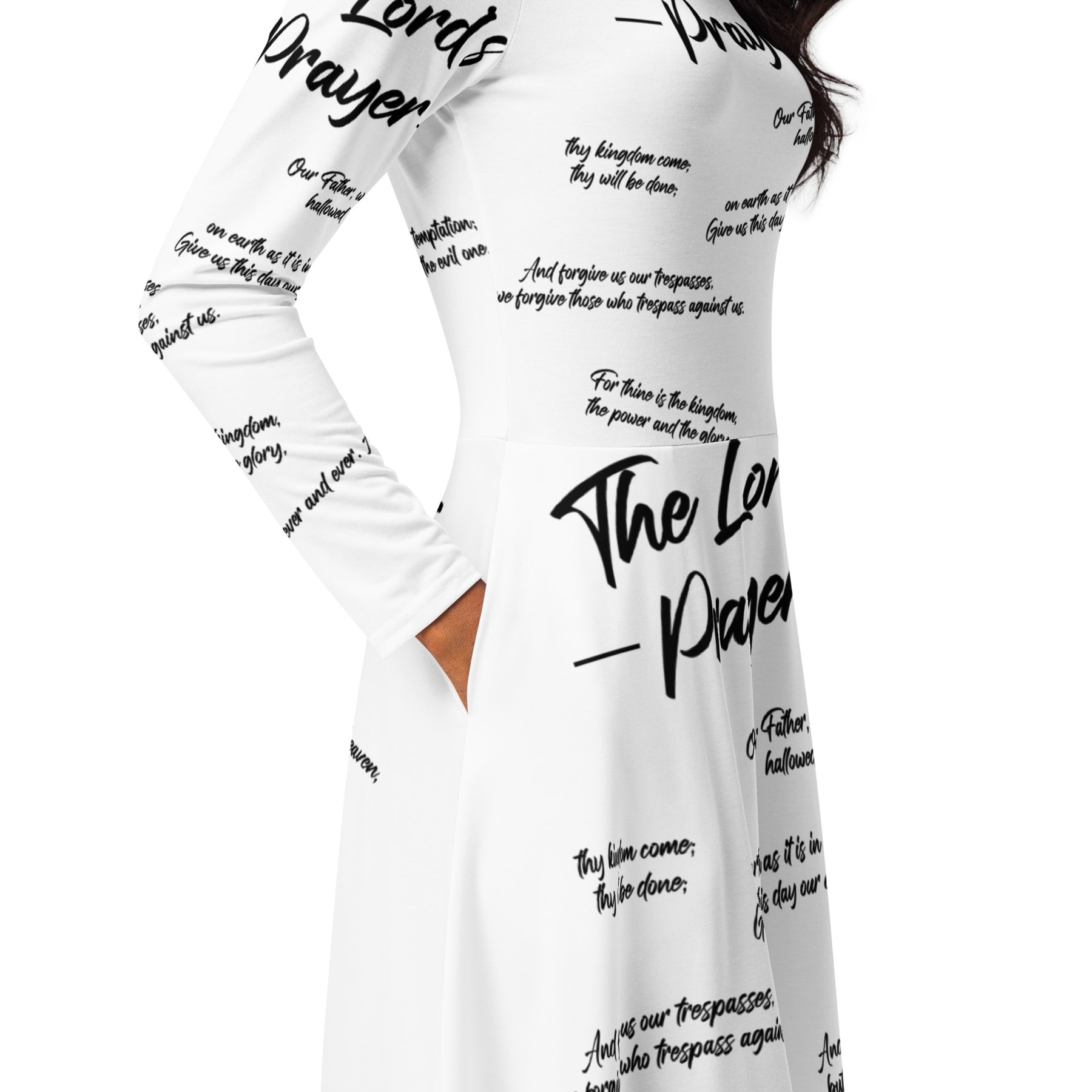 The Lord's Prayer I Premium Long Sleeve Midi Dress