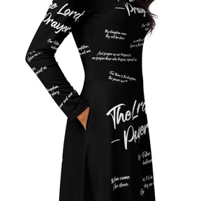 The Lord's Prayer I Premium Long Sleeve Midi Dress