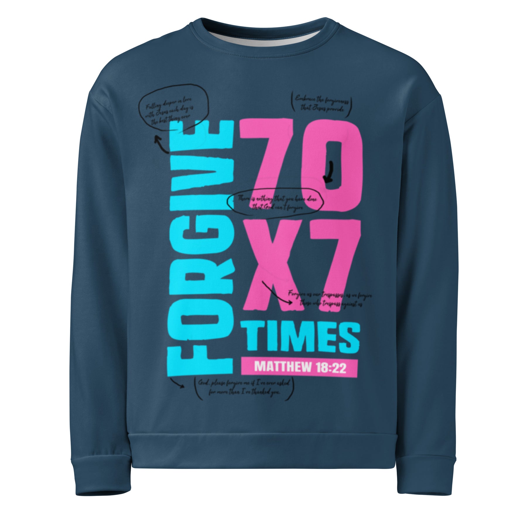 70 X 7 FORGIVE I PREMIUM UNISEX SWEATSHIRT