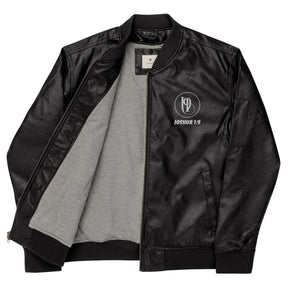 Joshua 1:9 I Premium Leather Bomber Jacket