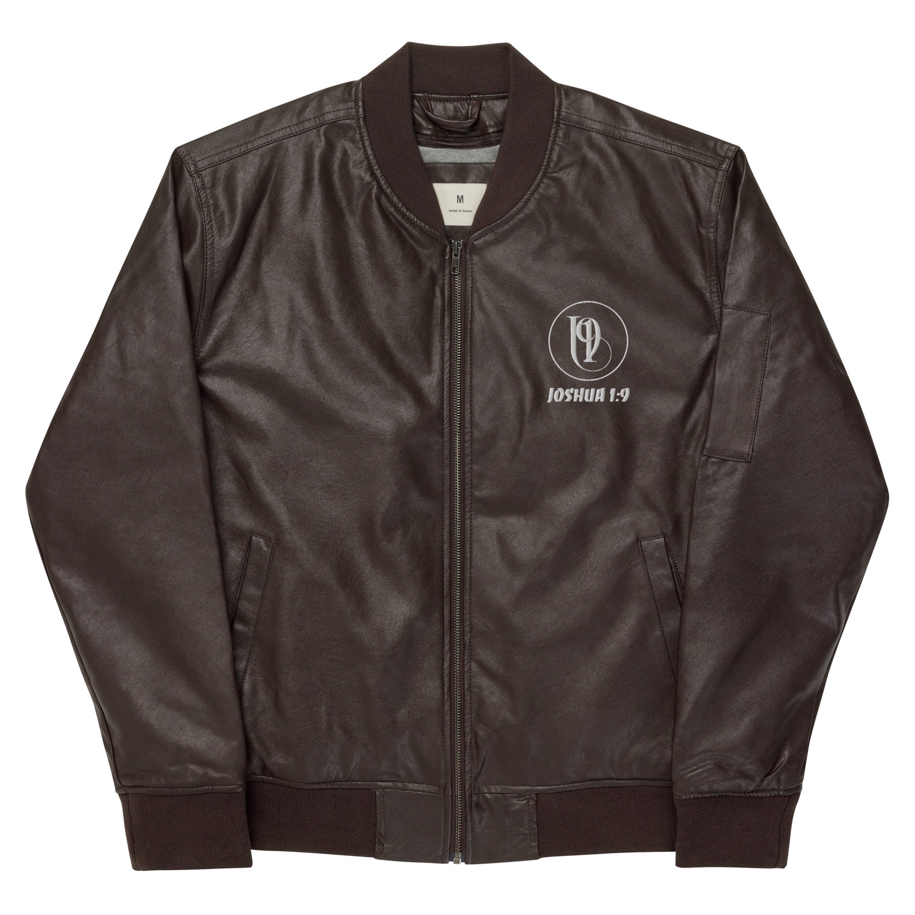 Joshua 1:9 I Premium Leather Bomber Jacket