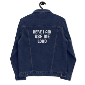 HERE I AM I UNISEX DENIM JACKET