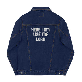 HERE I AM I UNISEX DENIM JACKET