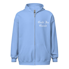 GOD IS GOOD I UNISEX HEAVY BLEND ZIP HOODIE