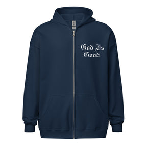 GOD IS GOOD I UNISEX HEAVY BLEND ZIP HOODIE