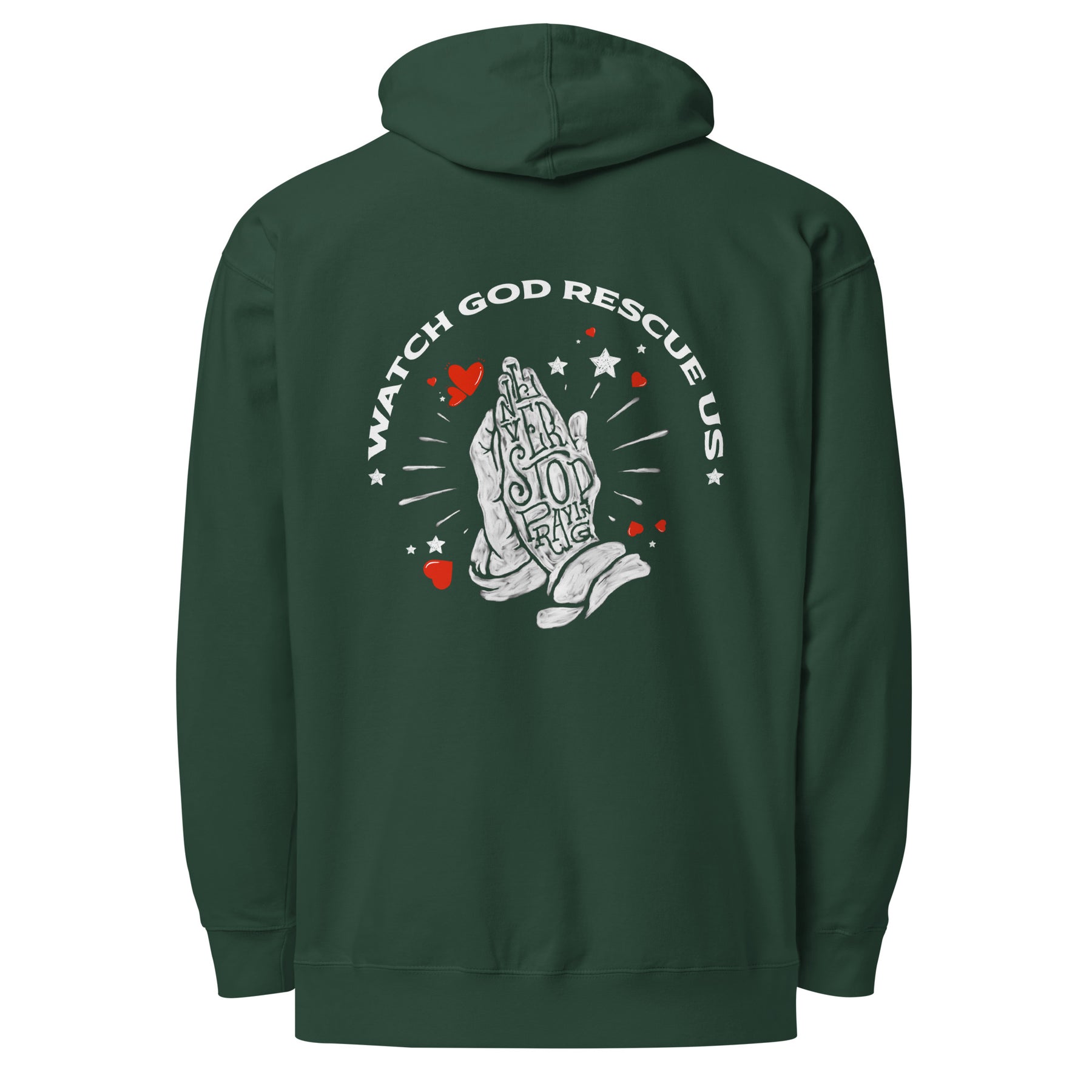 NEVER STOP PRAYING I UNISEX MIDWEIGHT HOODIE