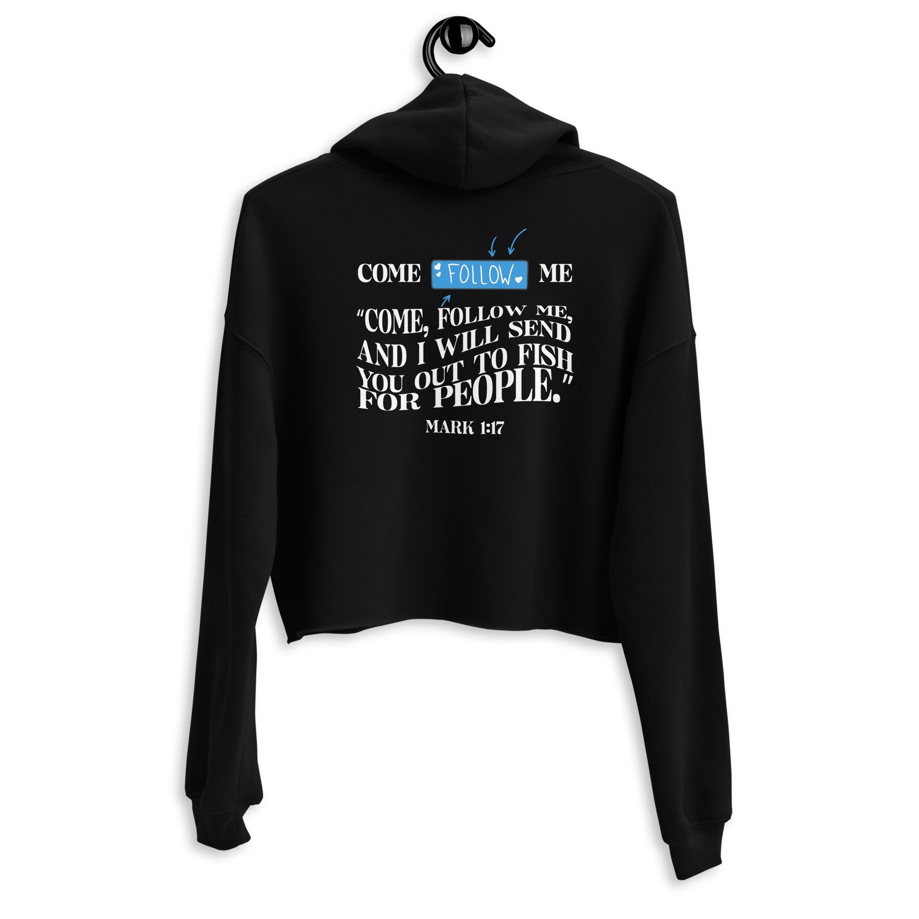 FOLLOW ME I PREMIUM WOMEN'S CROP HOODIE