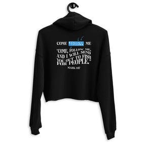 FOLLOW ME I PREMIUM WOMEN'S CROP HOODIE