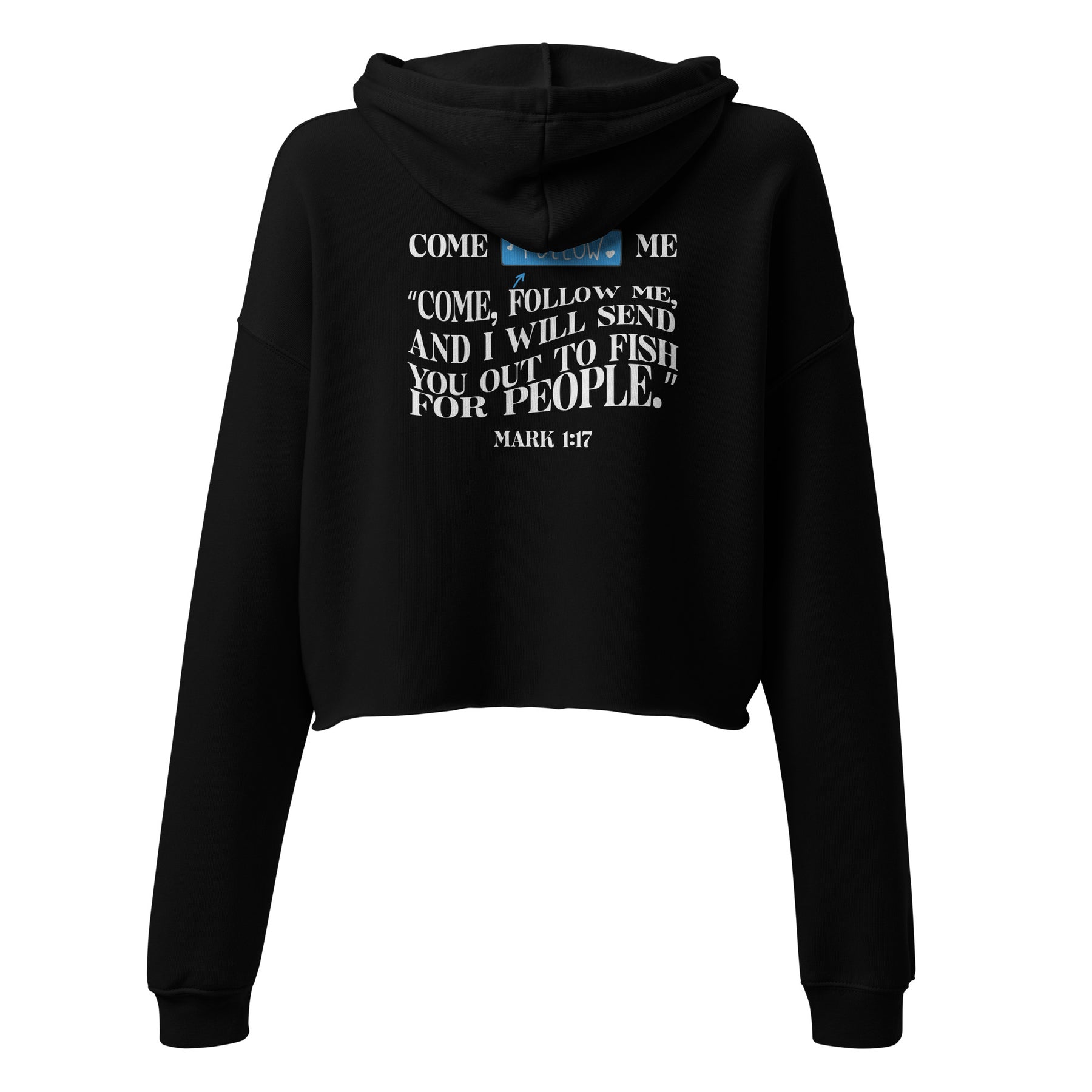 FOLLOW ME I PREMIUM WOMEN'S CROP HOODIE