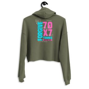 70 X 7 FORGIVE  I PREMIUM WOMEN'S CROP HOODIE