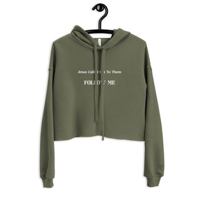 FOLLOW ME I PREMIUM WOMEN'S CROP HOODIE