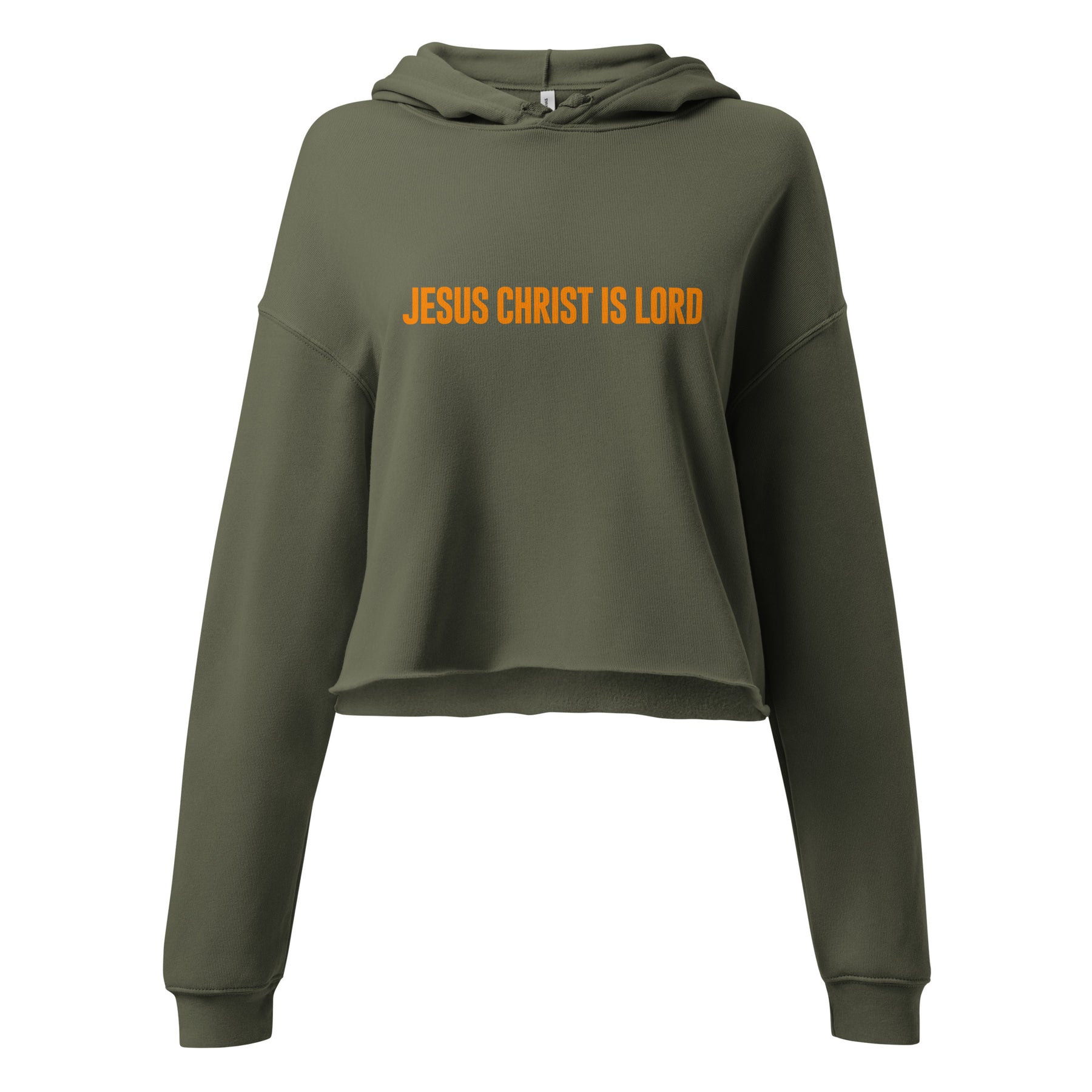 JESUS CHRIST IS LORD I PREMIUM WOMEN'S CROP HOODIE