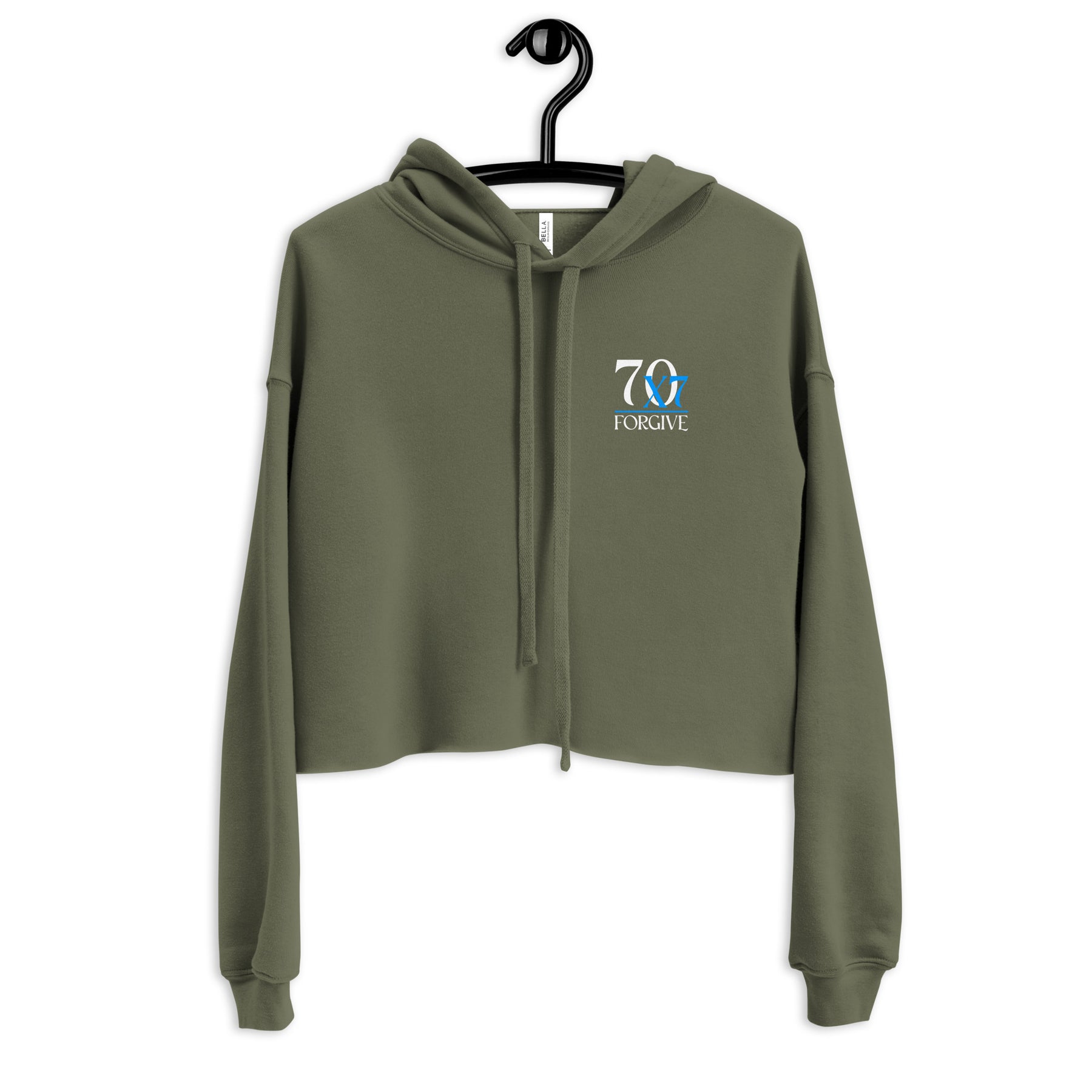 70 X 7 FORGIVE  I PREMIUM WOMEN'S CROP HOODIE