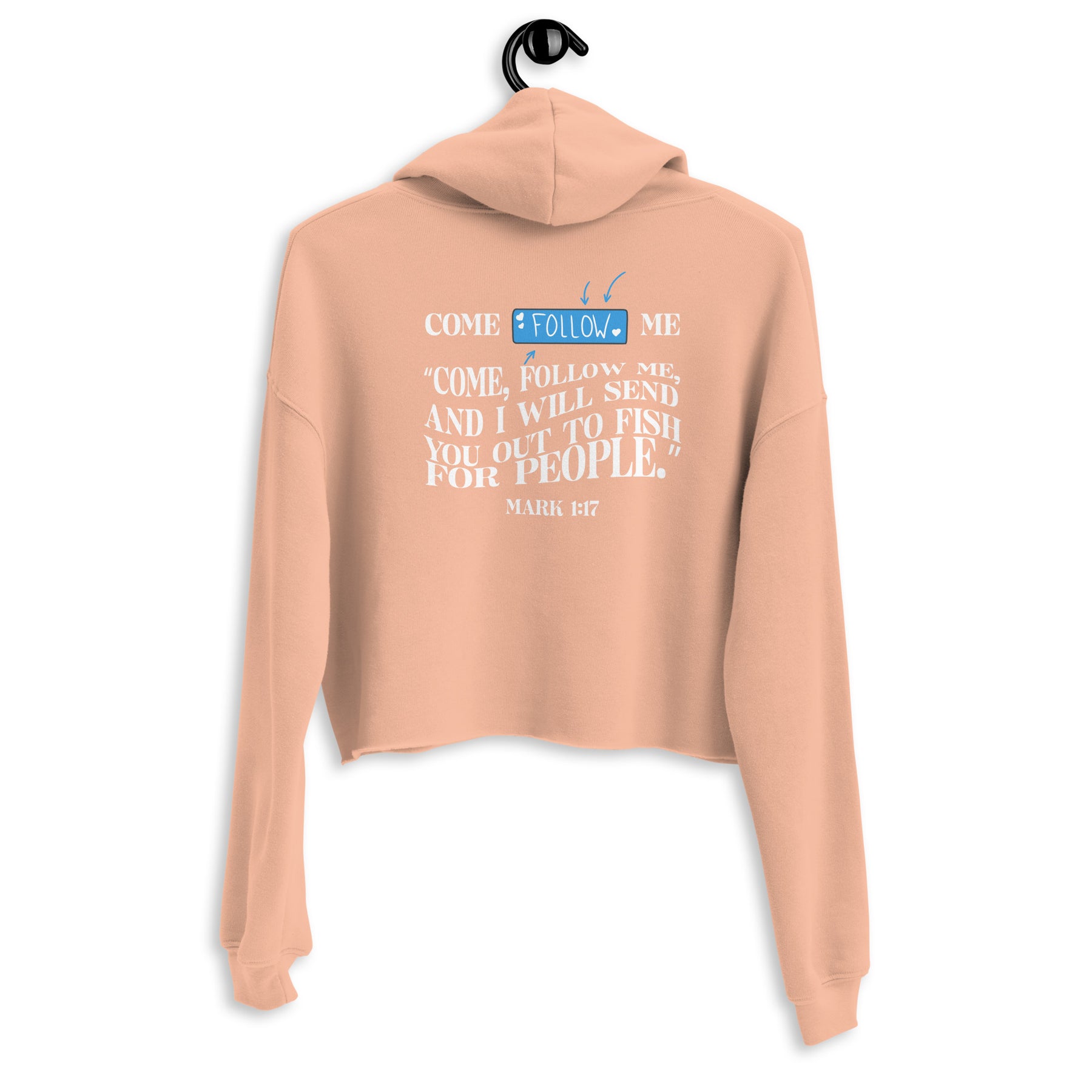 FOLLOW ME I PREMIUM WOMEN'S CROP HOODIE