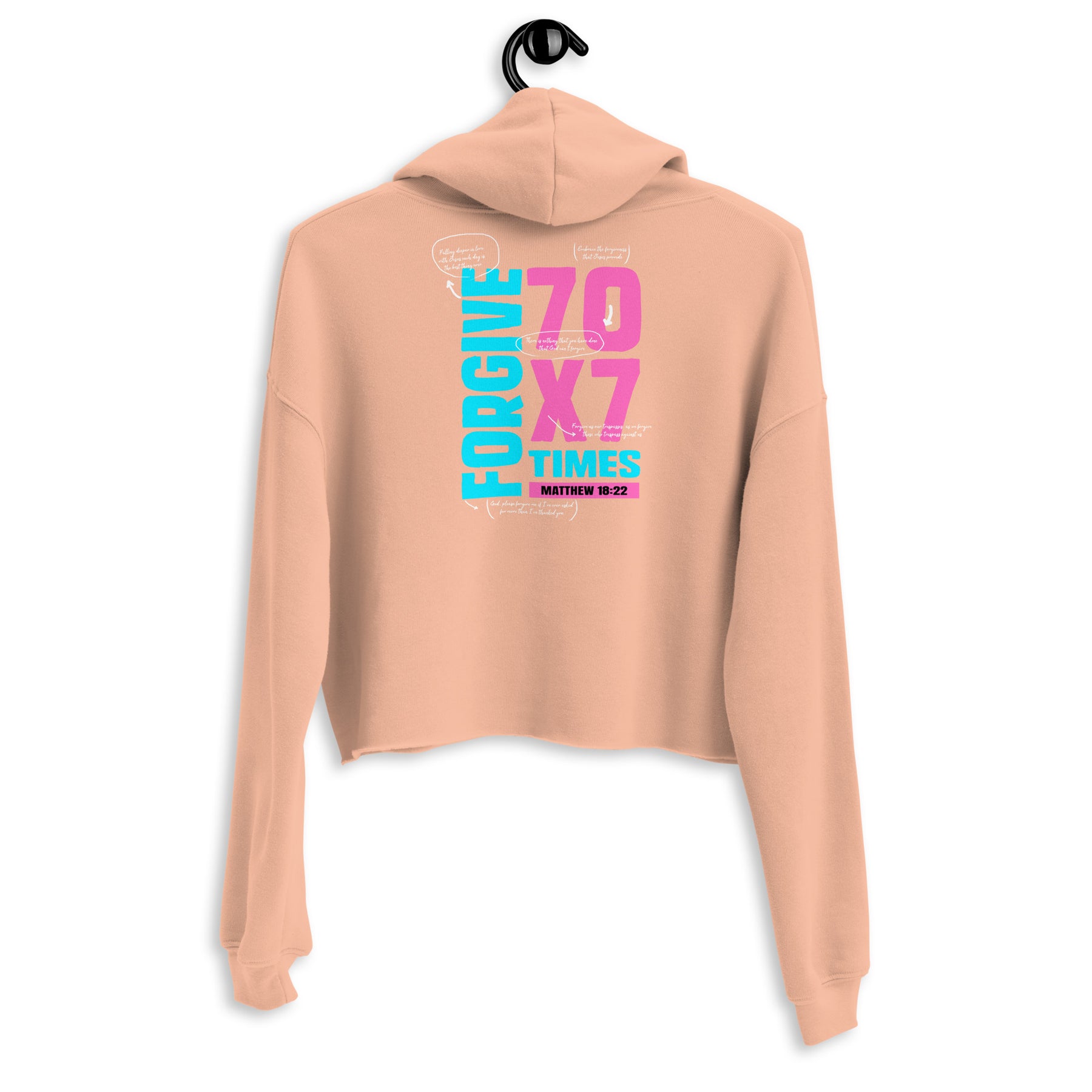 70 X 7 FORGIVE  I PREMIUM WOMEN'S CROP HOODIE