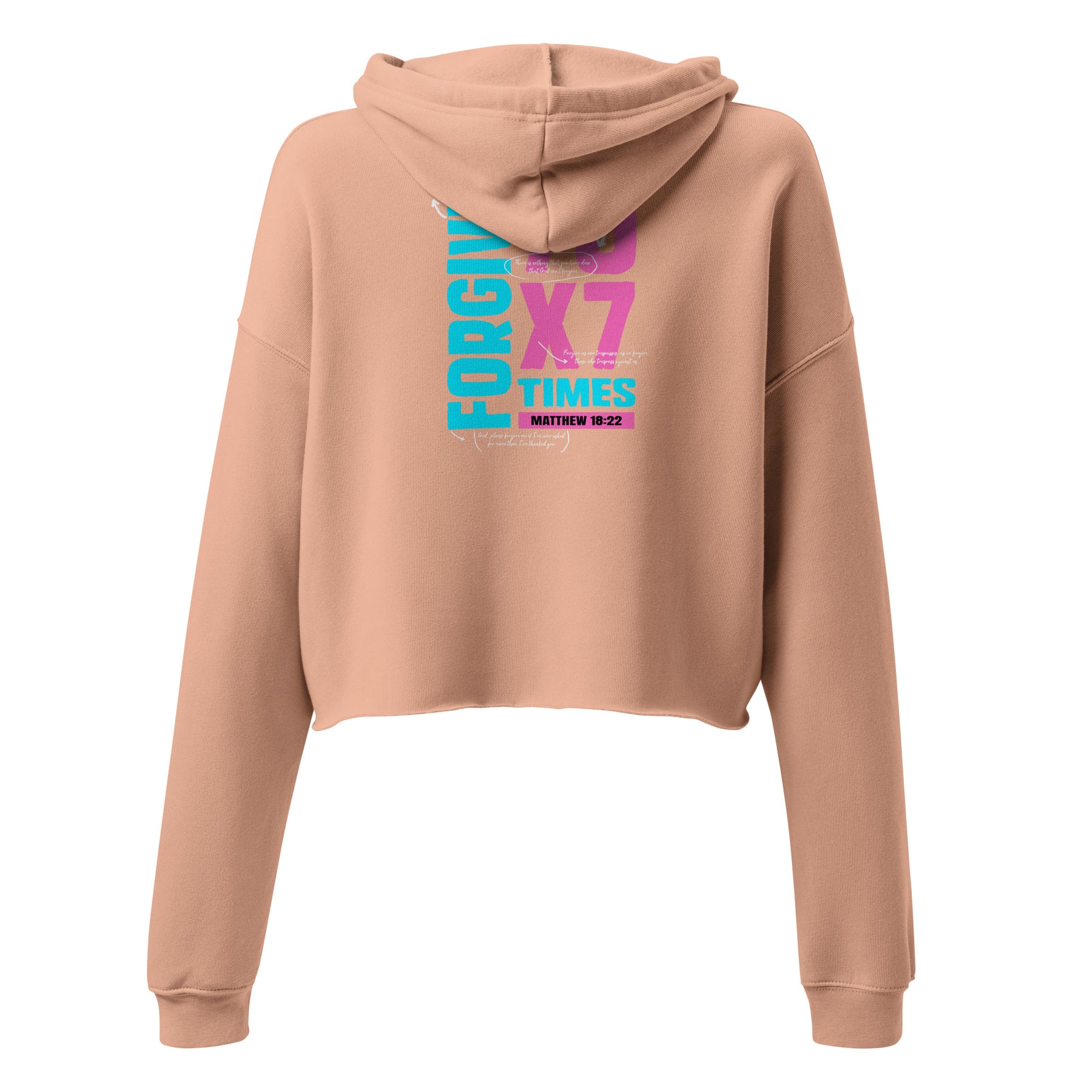 70 X 7 FORGIVE  I PREMIUM WOMEN'S CROP HOODIE