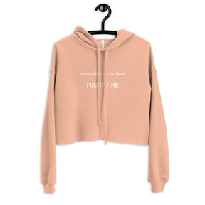 FOLLOW ME I PREMIUM WOMEN'S CROP HOODIE