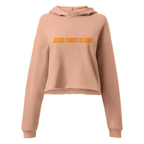 JESUS CHRIST IS LORD I PREMIUM WOMEN'S CROP HOODIE