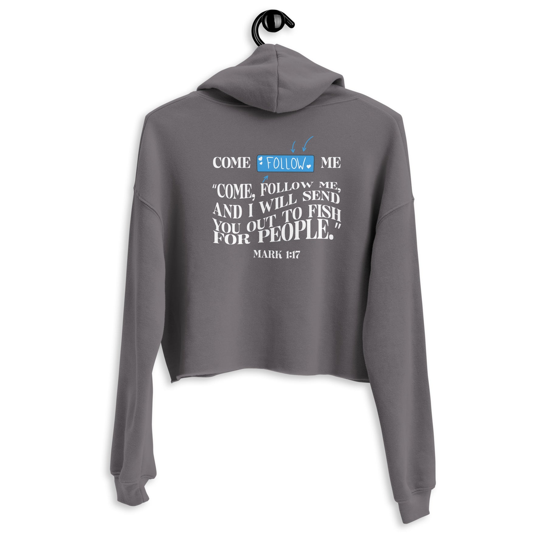 FOLLOW ME I PREMIUM WOMEN'S CROP HOODIE