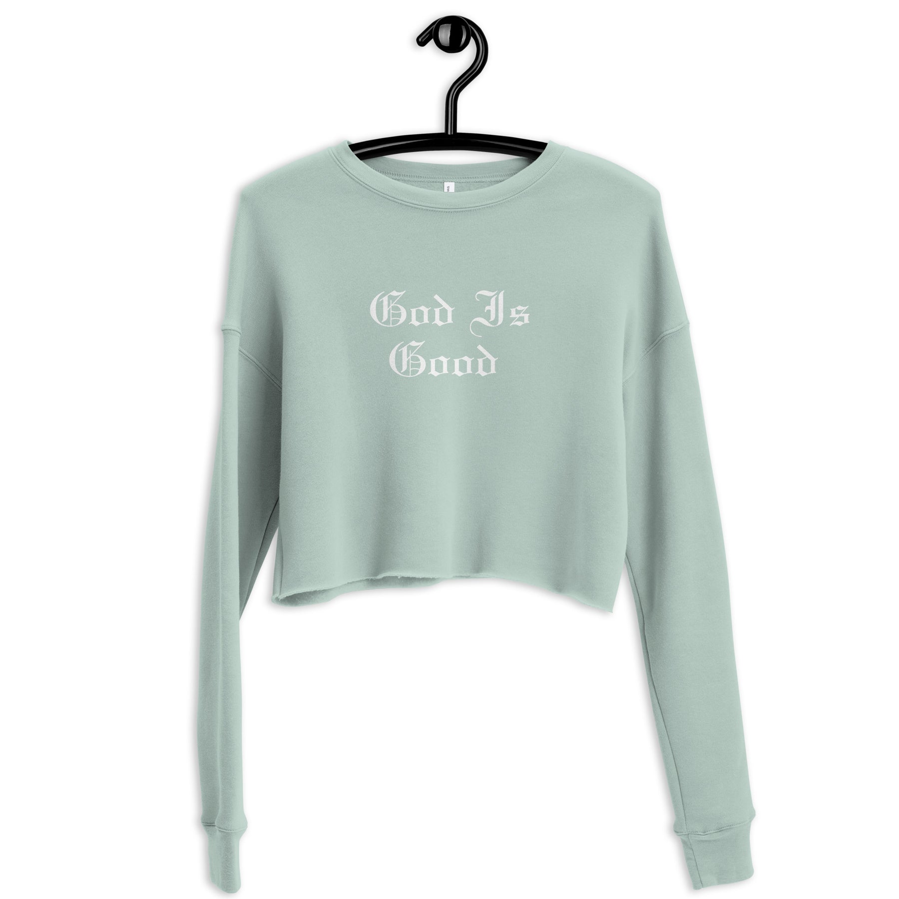 GOD IS GOOD I PREMIUM WOMEN'S CROP SWEATHSHIRT